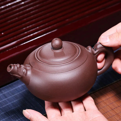 390ml big tea pot marked dragon design yixing zisha pot Chinese kungfu pot of tea half handmade China tea brewer pots on sales
