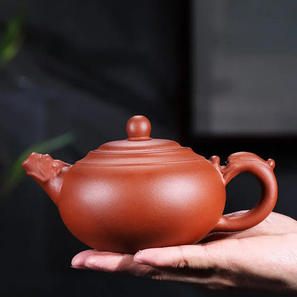 390ml big tea pot marked dragon design yixing zisha pot Chinese kungfu pot of tea half handmade China tea brewer pots on sales