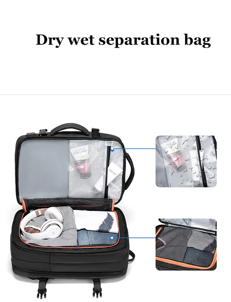 39L Large Capacity Men Backpack Extension Business Laptop Backpack Waterproof Travel Bag school Backpack for outdoor backpack