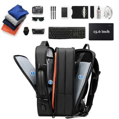 39L Large Capacity Men Backpack Extension Business Laptop Backpack Waterproof Travel Bag school Backpack for outdoor backpack