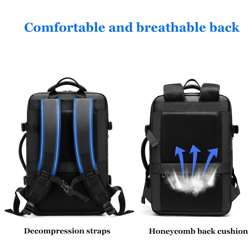 39L Large Capacity Men Backpack Extension Business Laptop Backpack Waterproof Travel Bag school Backpack for outdoor backpack