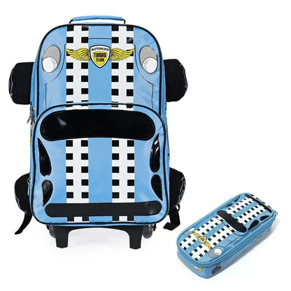 3D Car style kids School Trolley Bags boy's Rolling Backpack for boys School Wheeled Bags Wheels Rolling Trolley Backpack bags
