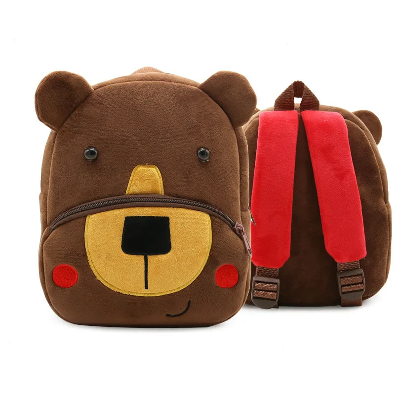 3D Cartoon Animals Children Backpacks for Girls Boys Soft Plush Kindergarten Kids School Bag Kawaii Children SchoolBags