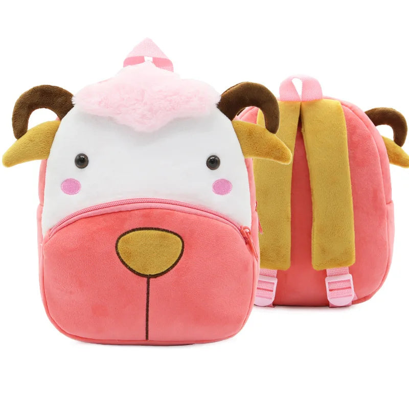 3D Cartoon Animals Children Backpacks for Girls Boys Soft Plush Kindergarten Kids School Bag Kawaii Children SchoolBags