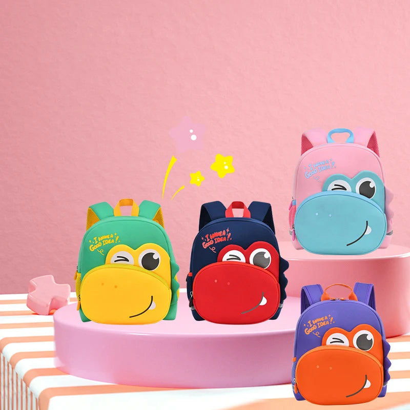 3D Cartoon Big Eyes Dinosaur School Bags Cute Kids Backpacks for Boys 2-5 Years Girls Baby Toddler Kindergarten Children Mochila