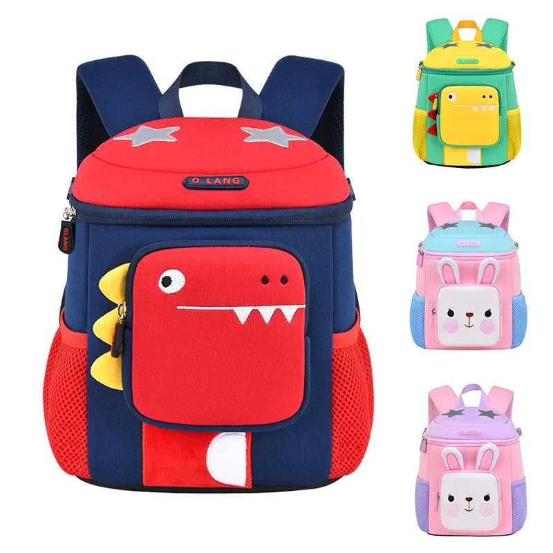 3D Cartoon Dinosaur Children School Bags for Boys Anti-lost Kid Backpack Cute Waterproof Kindergarten Girls Preschool Bag