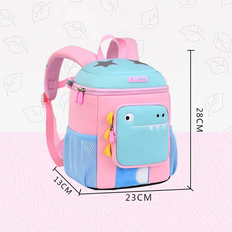 3D Cartoon Dinosaur Children School Bags for Boys Anti-lost Kid Backpack Cute Waterproof Kindergarten Girls Preschool Bag