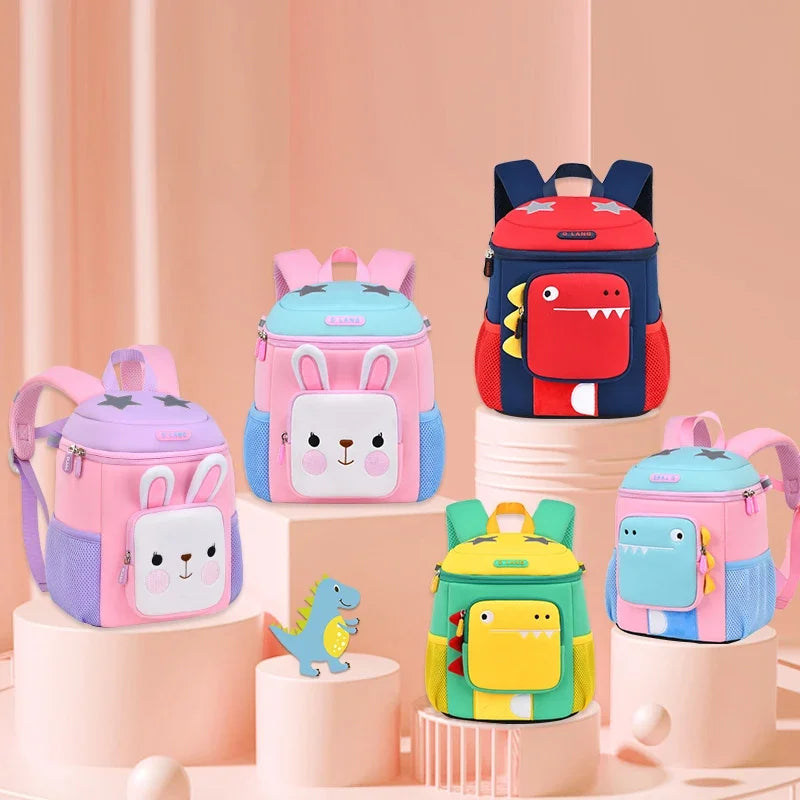 3D Cartoon Dinosaur Children School Bags for Boys Anti-lost Kid Backpack Cute Waterproof Kindergarten Girls Preschool Bag