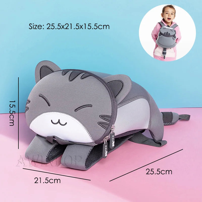 3D Cartoon Fox School Bags for Kids Anti-lost Girls Boys Toddler Backpack Kindergarten Children Bags Mochilas Para Estudiantes