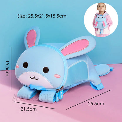 3D Cartoon Fox School Bags for Kids Anti-lost Girls Boys Toddler Backpack Kindergarten Children Bags Mochilas Para Estudiantes