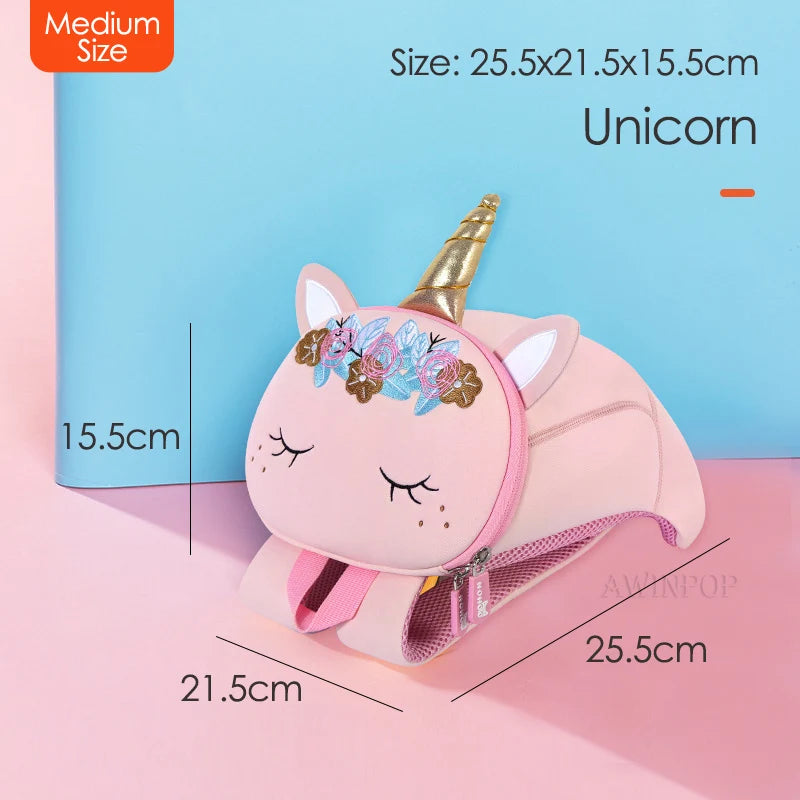 3D Cartoon Pink Rabbit Kids School Bags for Girls Boys Children School Backpacks Toddler Child Animals Backpacks Mochila Escolar