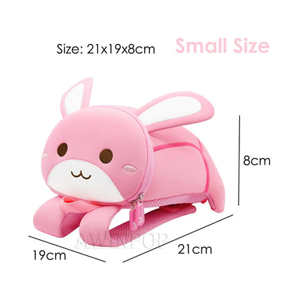 3D Cartoon Pink Rabbit Kids School Bags for Girls Boys Children School Backpacks Toddler Child Animals Backpacks Mochila Escolar
