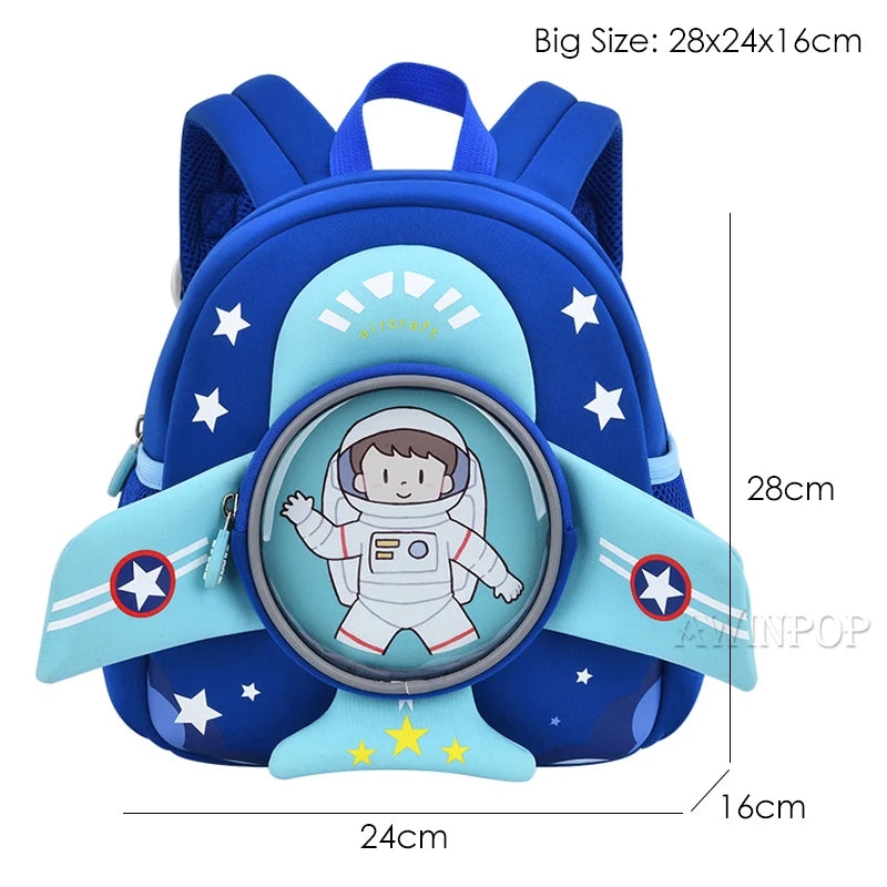 3D Cartoon Plane Toddler Kids School Backpacks for Boys Fashion Children Bags Girls Kindergarten Aircraft Bag Mochila Infantil
