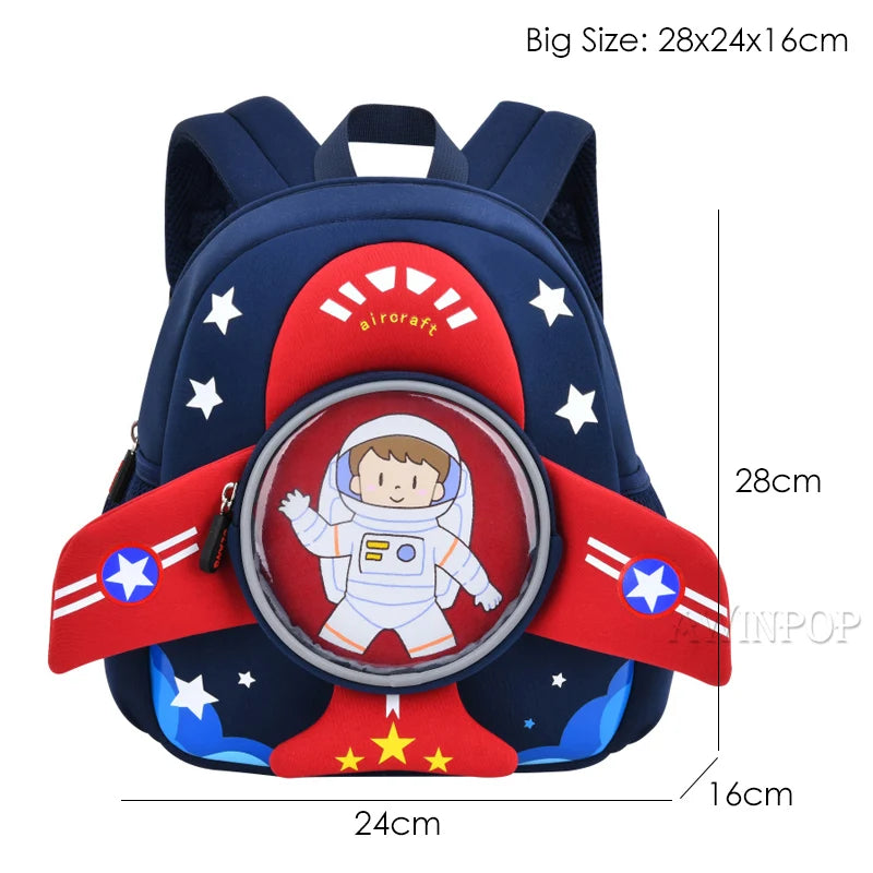3D Cartoon Plane Toddler Kids School Backpacks for Boys Fashion Children Bags Girls Kindergarten Aircraft Bag Mochila Infantil