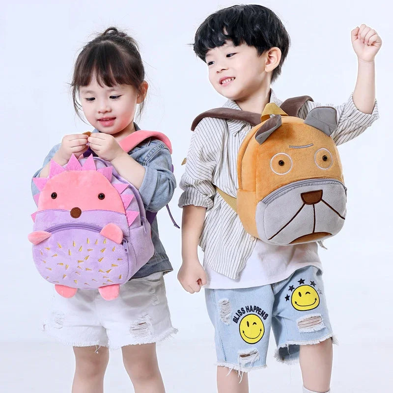 3D Cartoon Plush Children School Bags Kindergarten Backpacks Animal Kids Backpack Children Schoolbag Girls Boys Backpacks