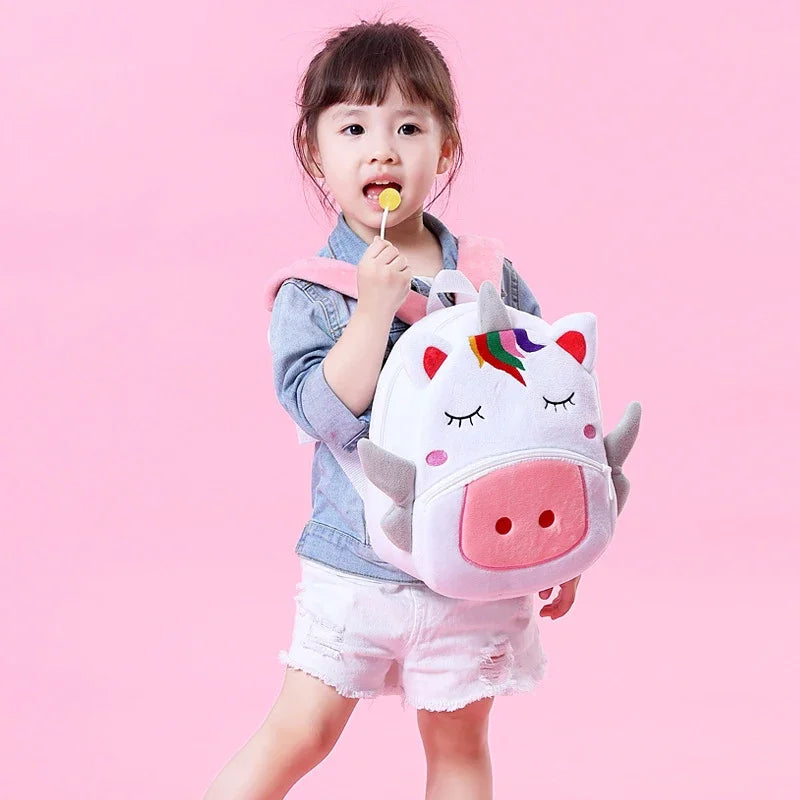 3D Cartoon Plush Children School Bags Kindergarten Backpacks Animal Kids Backpack Children Schoolbag Girls Boys Backpacks