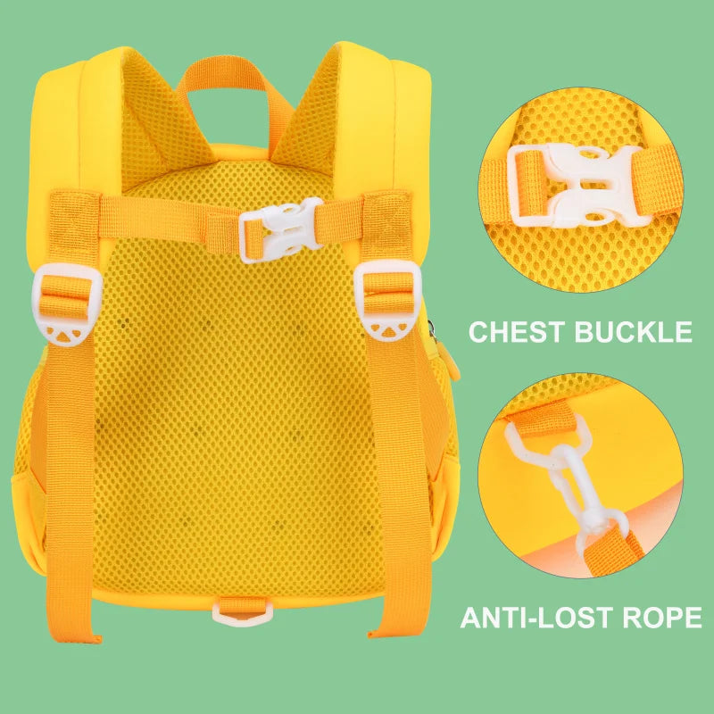 3D Chick Girls School Bags High Quality Kindergarten Children Backpack for Boys Mochila Infantil Toddler Kids Cartoon Schoolbag