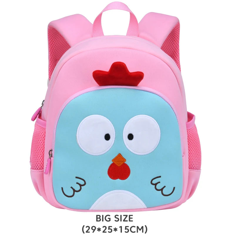 3D Chick Girls School Bags High Quality Kindergarten Children Backpack for Boys Mochila Infantil Toddler Kids Cartoon Schoolbag