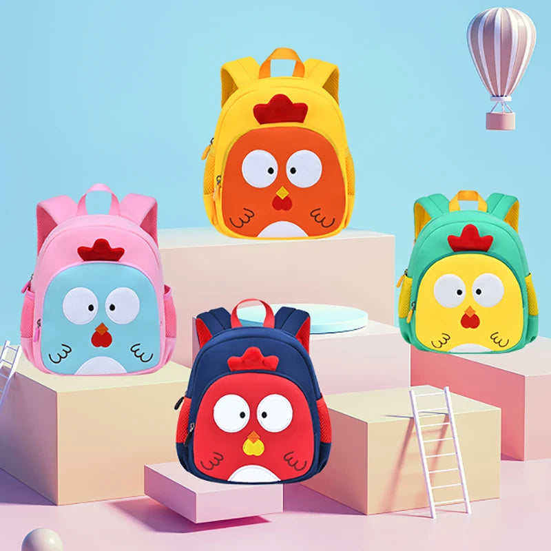3D Chick Girls School Bags High Quality Kindergarten Children Backpack for Boys Mochila Infantil Toddler Kids Cartoon Schoolbag