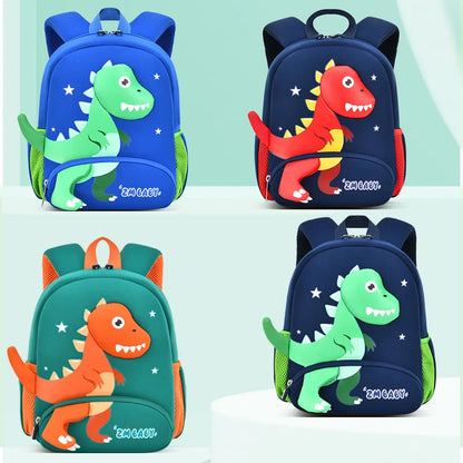 3D Dinosaur School Backpacks for Kids Kindergarten Boys School Bags Waterproof Neoprene Cute Children Book Bag Kawaii Schoolbag