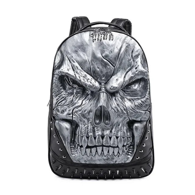 3D Embossed Skull Packsack for Friends Men's Men Women Luxury School Backpack Large Capacity Laptop Bag Halloween