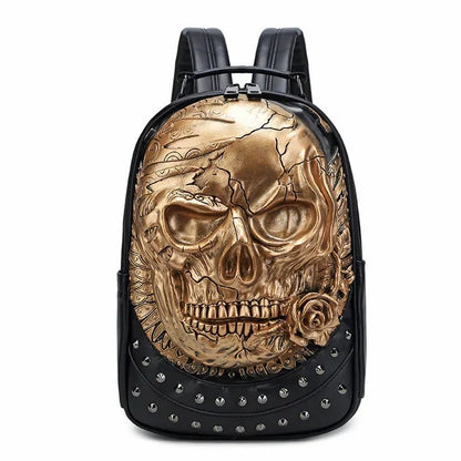 3D Embossed Skull Packsack for Friends Men's Men Women Luxury School Backpack Large Capacity Laptop Bag Halloween