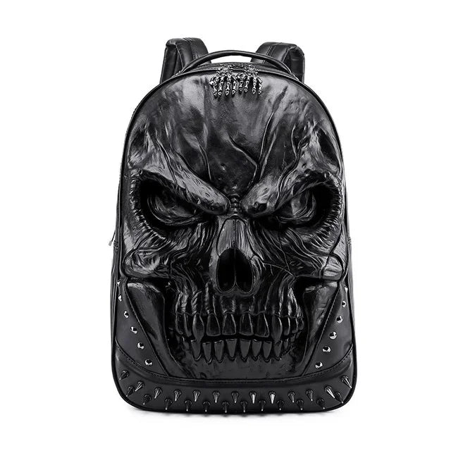 3D Embossed Skull Packsack for Friends Men's Men Women Luxury School Backpack Large Capacity Laptop Bag Halloween