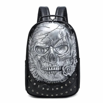 3D Embossed Skull Packsack for Friends Men's Men Women Luxury School Backpack Large Capacity Laptop Bag Halloween