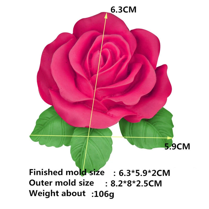 3D Flower Bloom Rose shape Silicone Fondant Soap Cake Mold Baking Tool Moulds Cupcake Jelly Candy Chocolate Decoration
