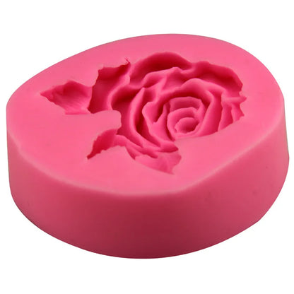 3D Flower Bloom Rose shape Silicone Fondant Soap Cake Mold Baking Tool Moulds Cupcake Jelly Candy Chocolate Decoration
