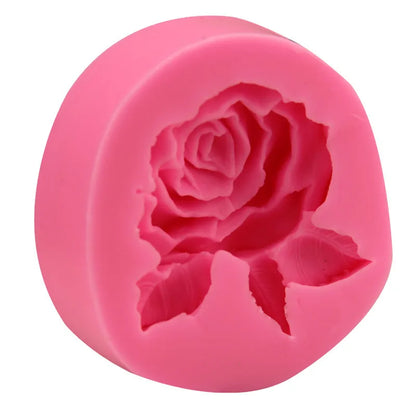 3D Flower Bloom Rose shape Silicone Fondant Soap Cake Mold Baking Tool Moulds Cupcake Jelly Candy Chocolate Decoration
