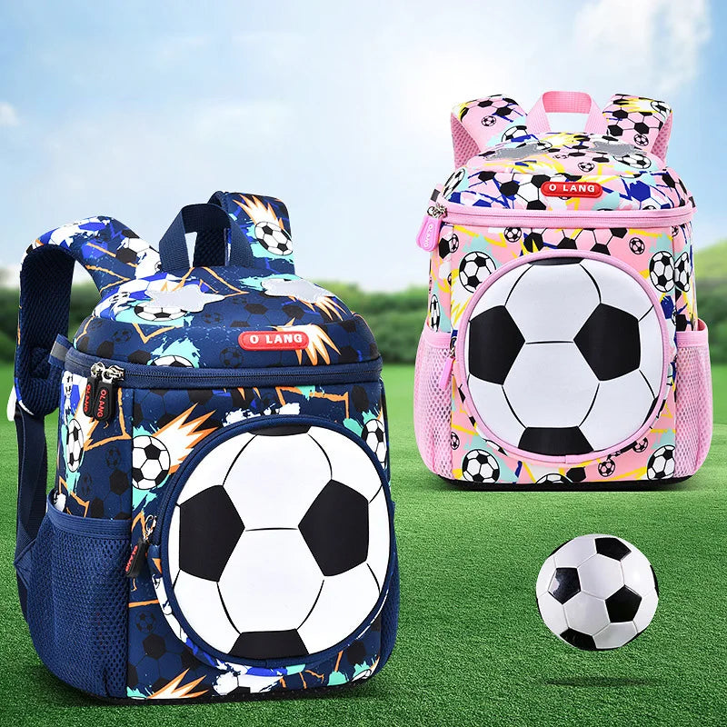 3D Football School Backpacks for Boys Kindergarten Children School Bags Student Travel Bag Kids Pack Mochila Infantil Escolar