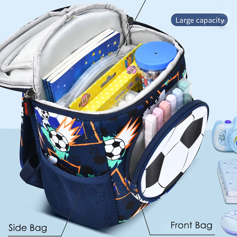 3D Football School Backpacks for Boys Kindergarten Children School Bags Student Travel Bag Kids Pack Mochila Infantil Escolar