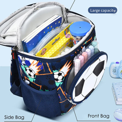 3D Football School Backpacks for Boys Kindergarten Children School Bags Student Travel Bag Kids Pack Mochila Infantil Escolar