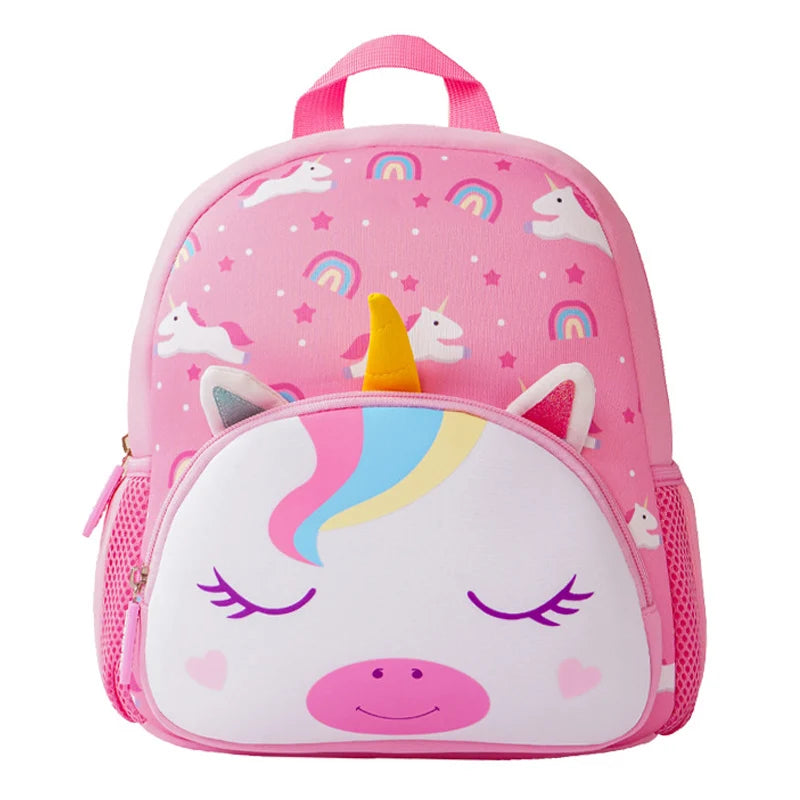 3D Green Dinosaur Children School Backpacks for Boys Waterproof Cartoon Animals Kindergarten Kids School Bags for 2-5 Years Old