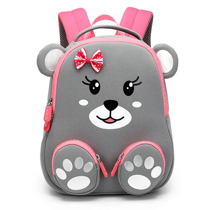 3D Lovely Bear School Bags for Girls Cute Animals Design Fashion Kids School Backpacks Children Schoolbag Mochila Infantil