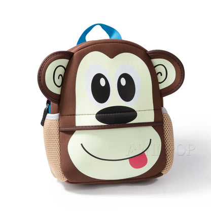 3D Monkey School Bags Cute Animals Design Children Waterproof Backpack for Boys Girls Kindergarten Cartoon Kids Bag Mochila