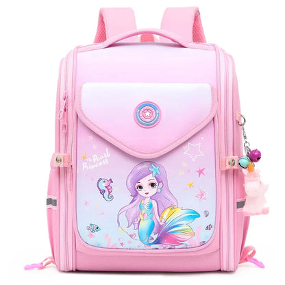 3D Orthopedic Backpacks For Girls Cartoon Mermaid Waterproof Primary School Bags Kids Satchel Knapsack Mochila Escolar