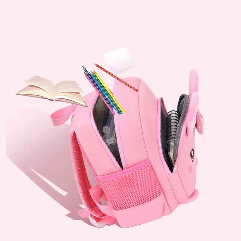 3D Rabbit Kindergarten Girls School Bags High Quality Children Toddler Backpack Cartoon Animal Bag for Boy Kids Mochila Infantil