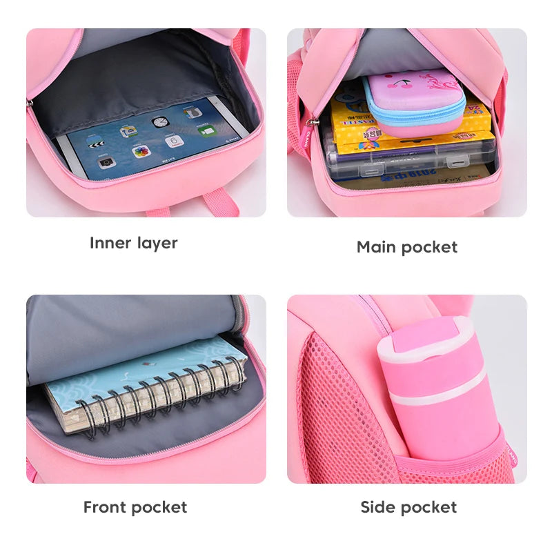 3D Rabbit Kindergarten Girls School Bags High Quality Children Toddler Backpack Cartoon Animal Bag for Boy Kids Mochila Infantil