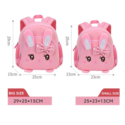 3D Rabbit Kindergarten Girls School Bags High Quality Children Toddler Backpack Cartoon Animal Bag for Boy Kids Mochila Infantil