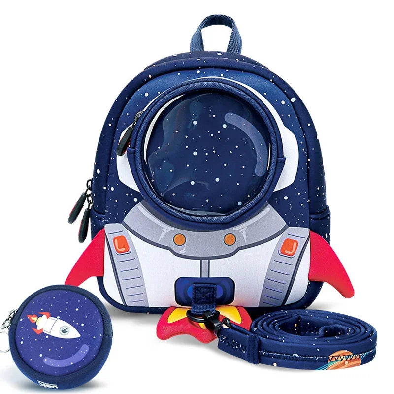 3D Rockets Anti-lost School Girls Cartoon high-grade Toy Boys Backpack Kindergarten Bags Children's Gifts For Age 1-6