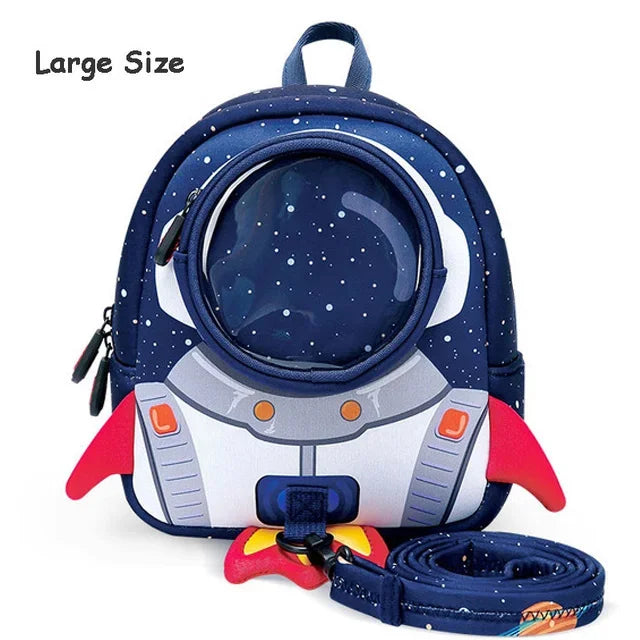 3D Rockets Anti-lost School Girls Cartoon high-grade Toy Boys Backpack Kindergarten Bags Children's Gifts For Age 1-6