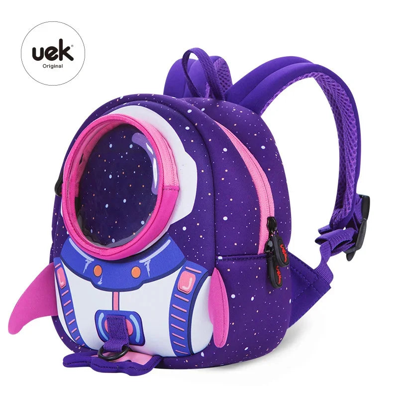 3D Rockets Anti-lost School Girls Cartoon high-grade Toy Boys Backpack Kindergarten Bags Children's Gifts For Age 1-6
