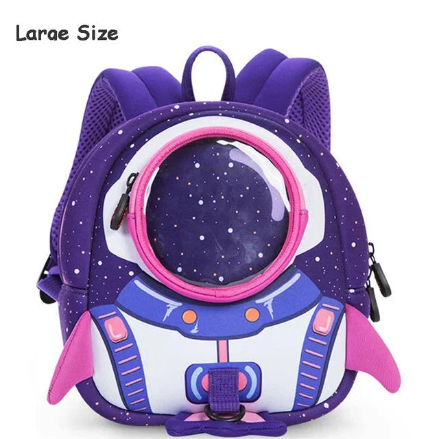 3D Rockets Anti-lost School Girls Cartoon high-grade Toy Boys Backpack Kindergarten Bags Children's Gifts For Age 1-6