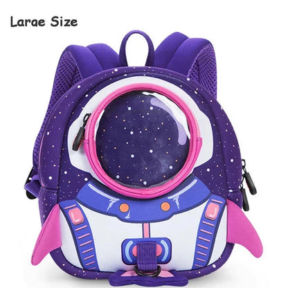 3D Rockets Anti-lost School Girls Cartoon high-grade Toy Boys Backpack Kindergarten Bags Children's Gifts For Age 1-6
