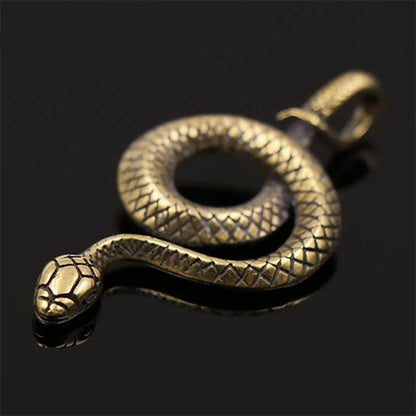 3D Snake Casting Animal Mini Figurine Retro Style Metal Sculpture Home Office Room Desktop Decoration Collect Ornaments Gift