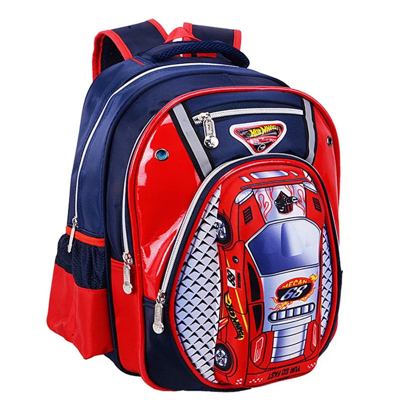 3D car school bags for boys girls Large-capacity children's orthopedic school backpacks kids Waterproof  In Primary  schoolbags