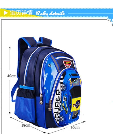 3D car school bags for boys girls Large-capacity children's orthopedic school backpacks kids Waterproof  In Primary  schoolbags