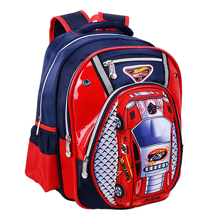 3D car school bags for boys girls Large-capacity children's orthopedic school backpacks kids Waterproof  In Primary  schoolbags